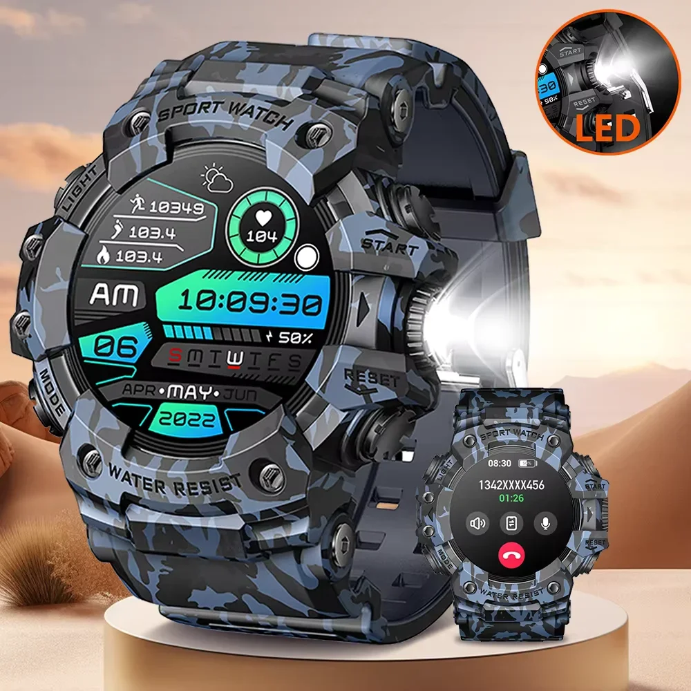 Smartwatch Health Watches - Herren Outdoor-Sport Smartwatch Wasserdicht Bluetooth-Anruf Kompass