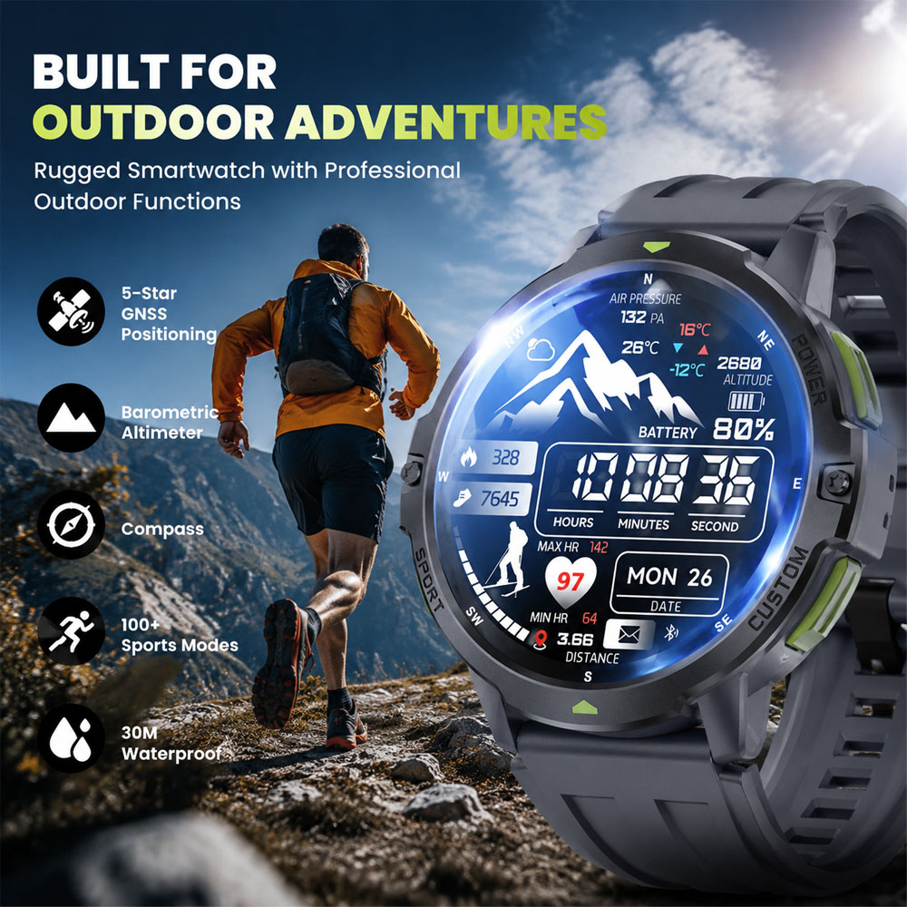 Smartwatch Timex Watches For Women - 2026 NEUE Militärische GPS-Smartwatch 3ATM Wasserdicht
