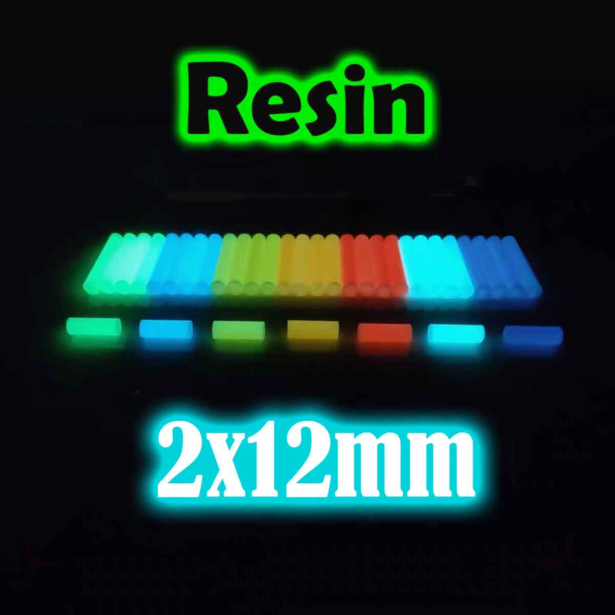 Tritium Gas Tube - Hohe Helligkeit Harz Leuchtstab 2*12mm Fingerspitze