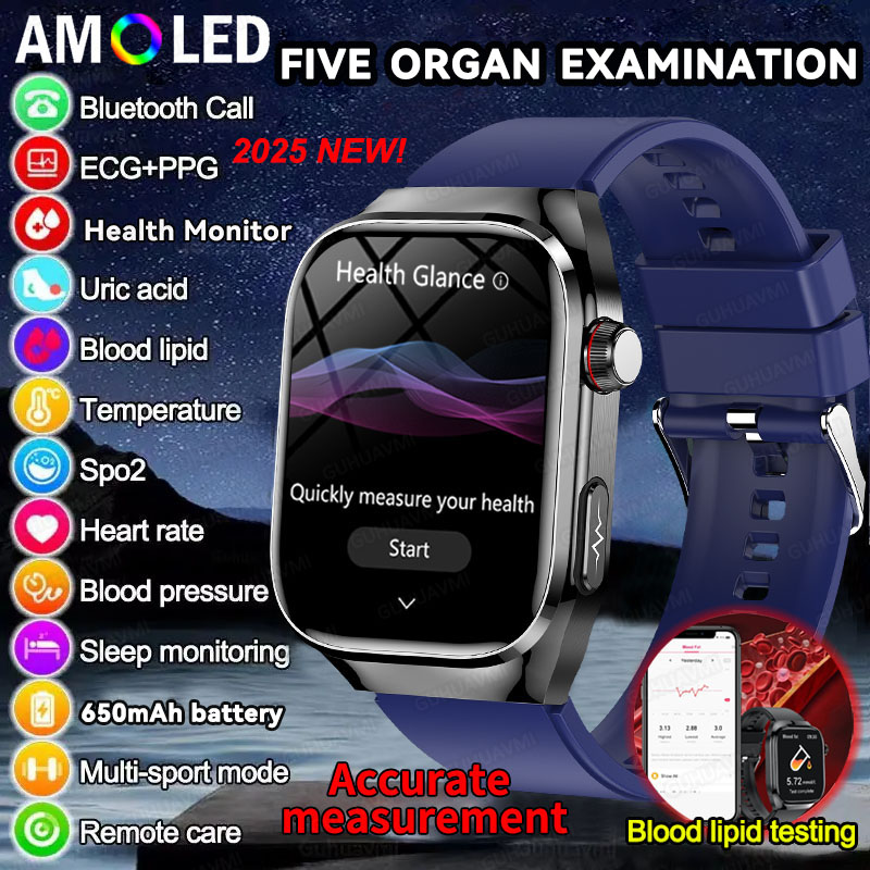Smartwatch Health Watches - 2025, neue hochpräzise Smartwatch, Fünf-Orgel-Untersuchungen, EKG,