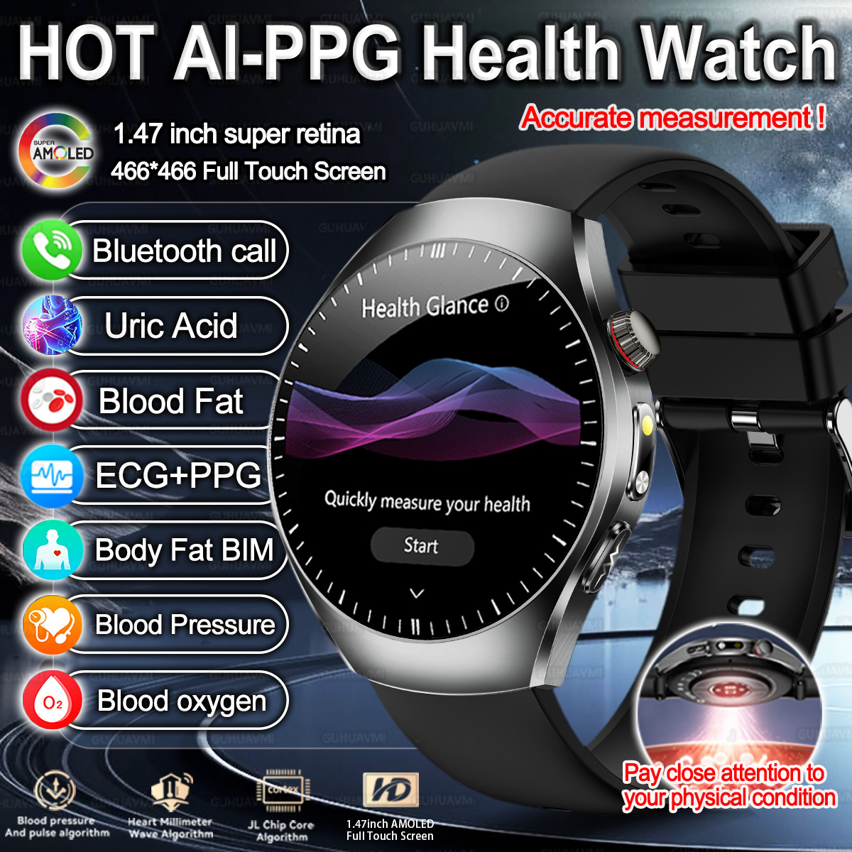 Smartwatch Branded Watches For Women - Neue Marke 2026 Upgrade Health Check