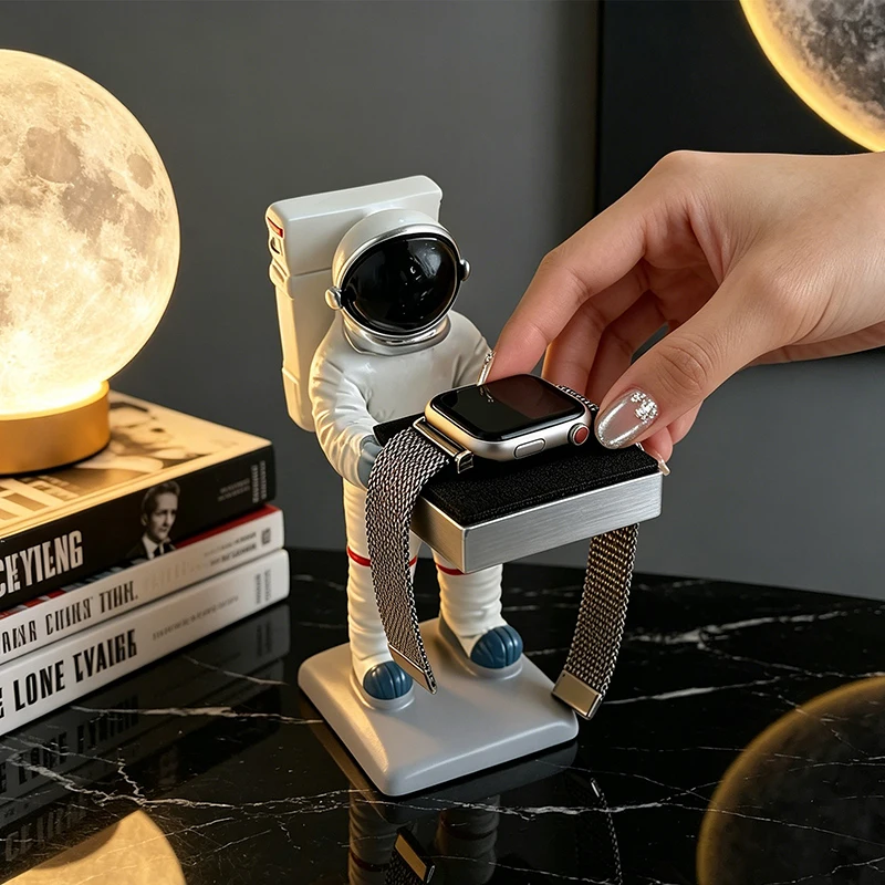 Smartwatch Apple Watch - Kreativer Astronauten-Uhrenständer aus Kunstharz, Raumfahrer-Figur Uhrenhalter