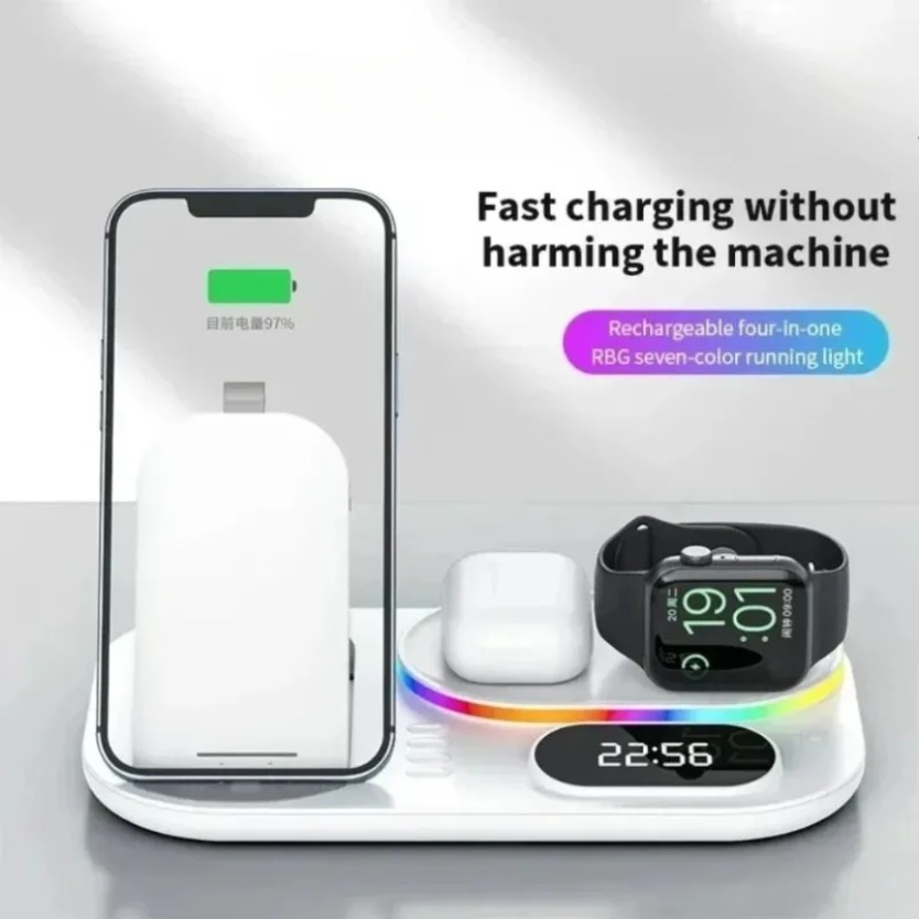 Watches Smartwatch Samsung - 15W Schnelles Kabelloses Ladegerät 4-in-1 Dual-Coil-Ladegerät
