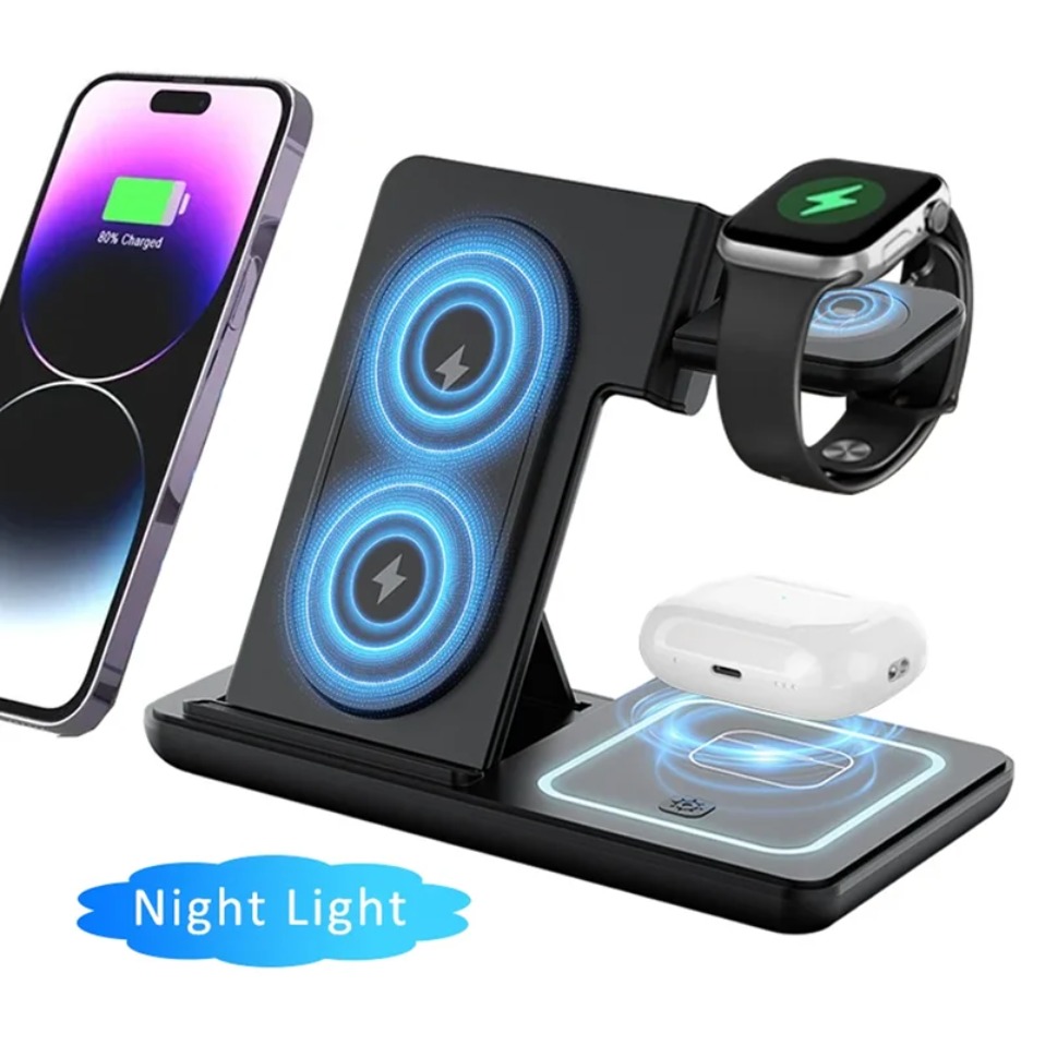 Watches Smartwatch Samsung - Nacht-LED-Licht 3-in-1 kabelloses Ladegerät, faltbarer Ständer