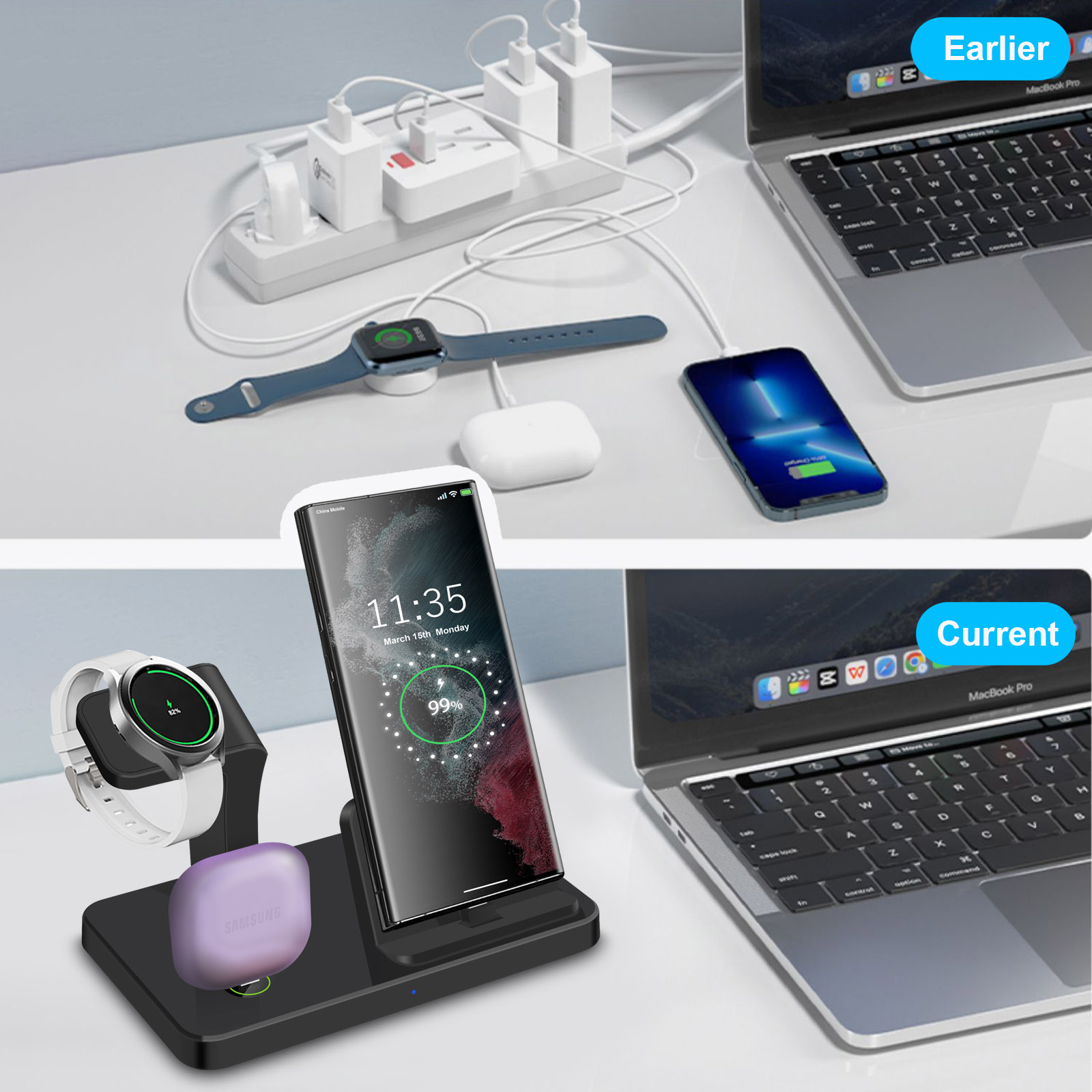 3-in-1 Schreibtisch-Dockingsta – Watches Smartwatch Samsung Bewertung und Preis